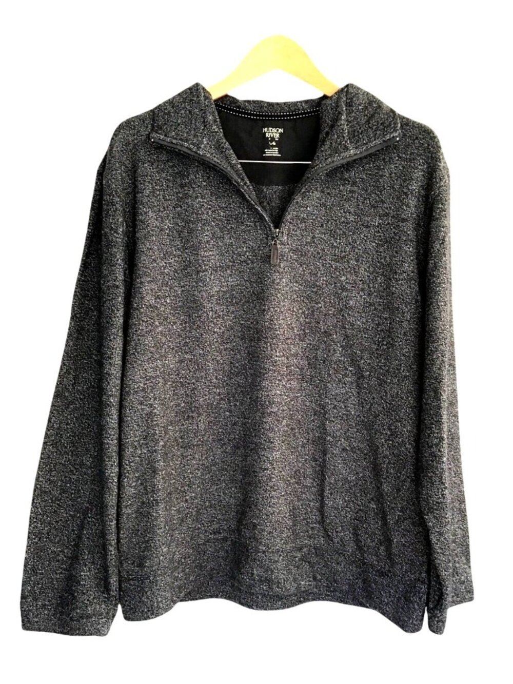 HUDSON RIVER MEN'S PULLOVER SWEATSHIRT -1/4 ZIP -SIZE LARGE